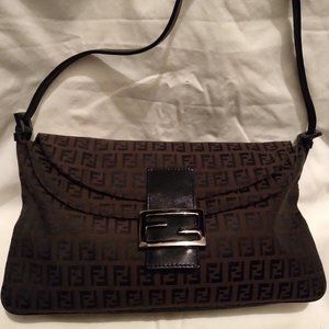 Authentic Fendi Foldover Zucchino Bag - Like New